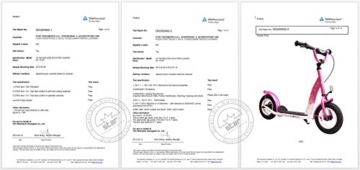 BIKESTAR® Premium Kinderroller 10er Classic Modell Flamingo Pink & Diamant Weiß